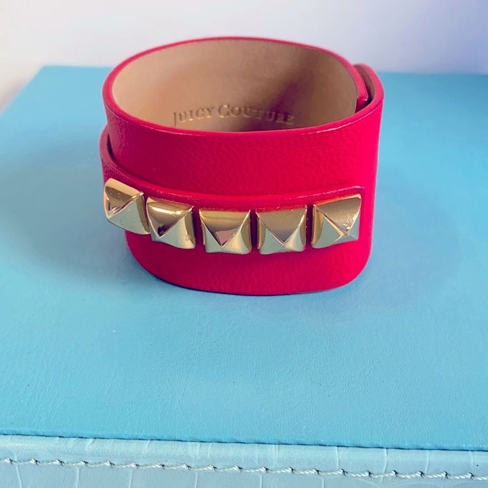 Juicy Couture Fuchsia Leather Cuff